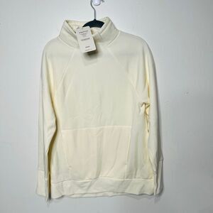 Fabletics Zaylee Funnel Neck Tunic Sweatshirt NWT $89.95 Ivory M/8